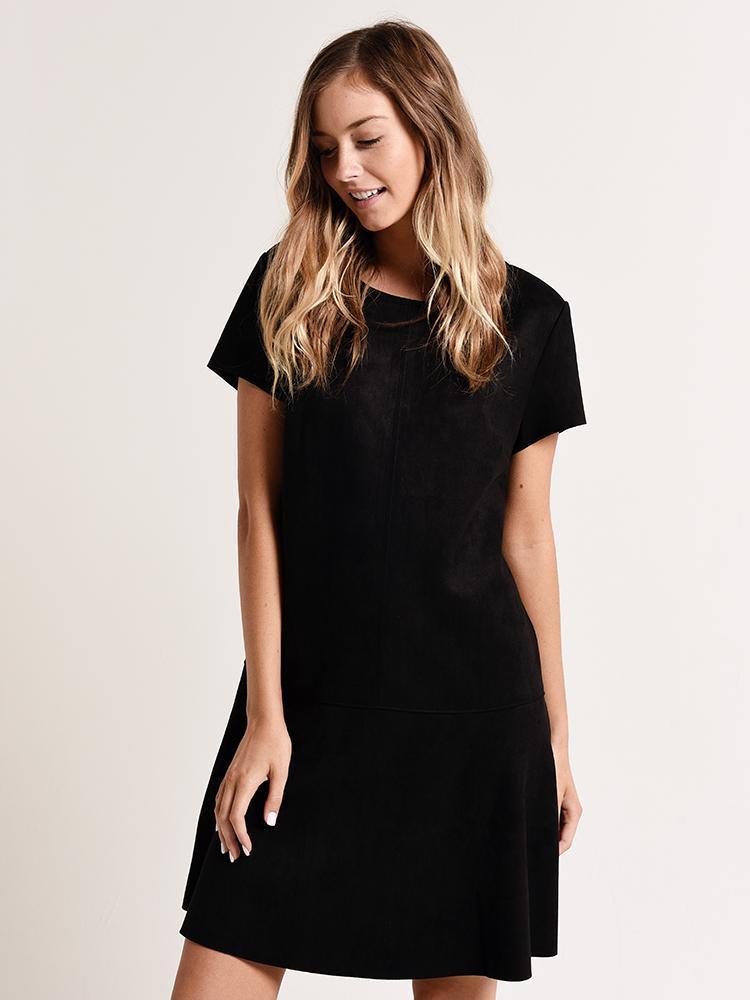 Glam Suede Flair Dress - Saint Bernard