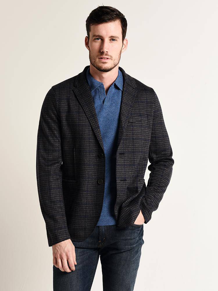 Harris Wharf London Blazer Overcheck - Saint Bernard