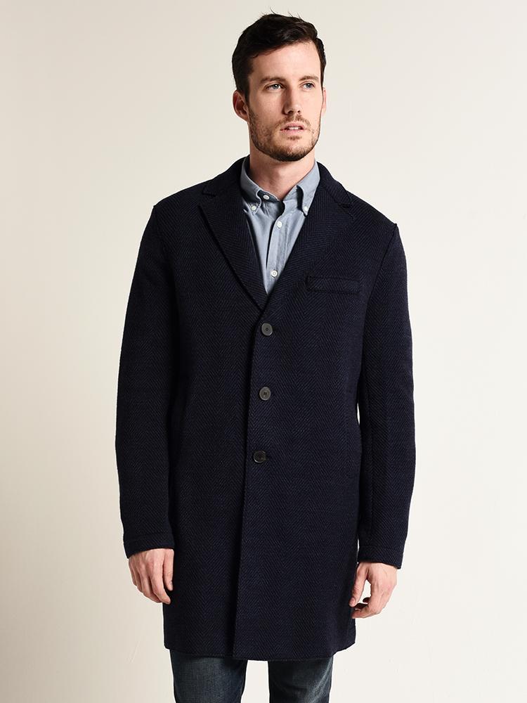 Harris Wharf London Boxy Coat Heavy Herringbone - Saint Bernard