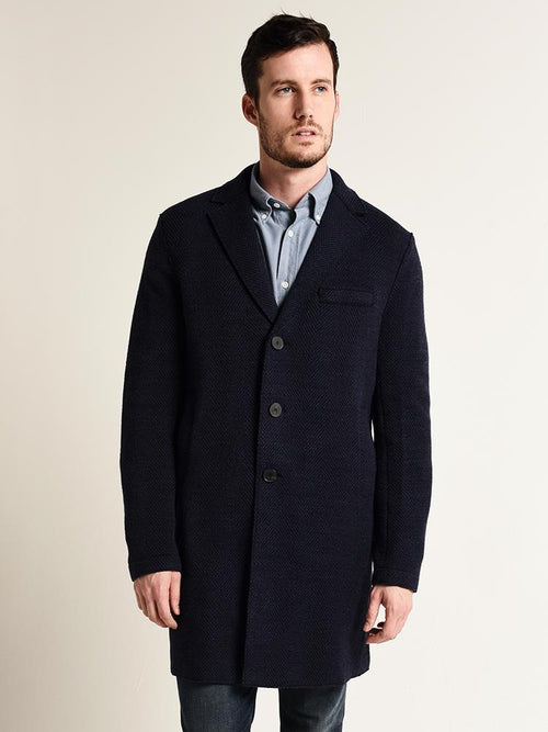 Harris Wharf London Boxy Coat Heavy Herringbone - Saint Bernard