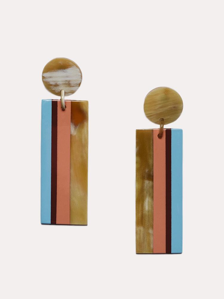 Sunshine Tienda Blue Long Cabana Earrings - Saint Bernard