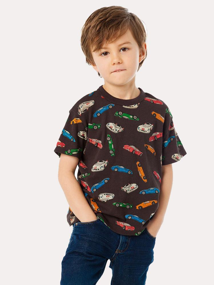 Chaser Boys' Gauzy Cotton Short Sleeve Traffic Jam Tee - Saint Bernard