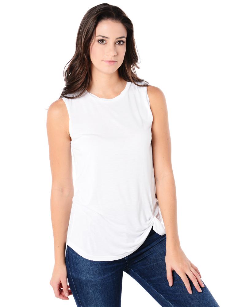 Cupcakes and Cashmere Matthews Front Twist Tank - Saint Bernard