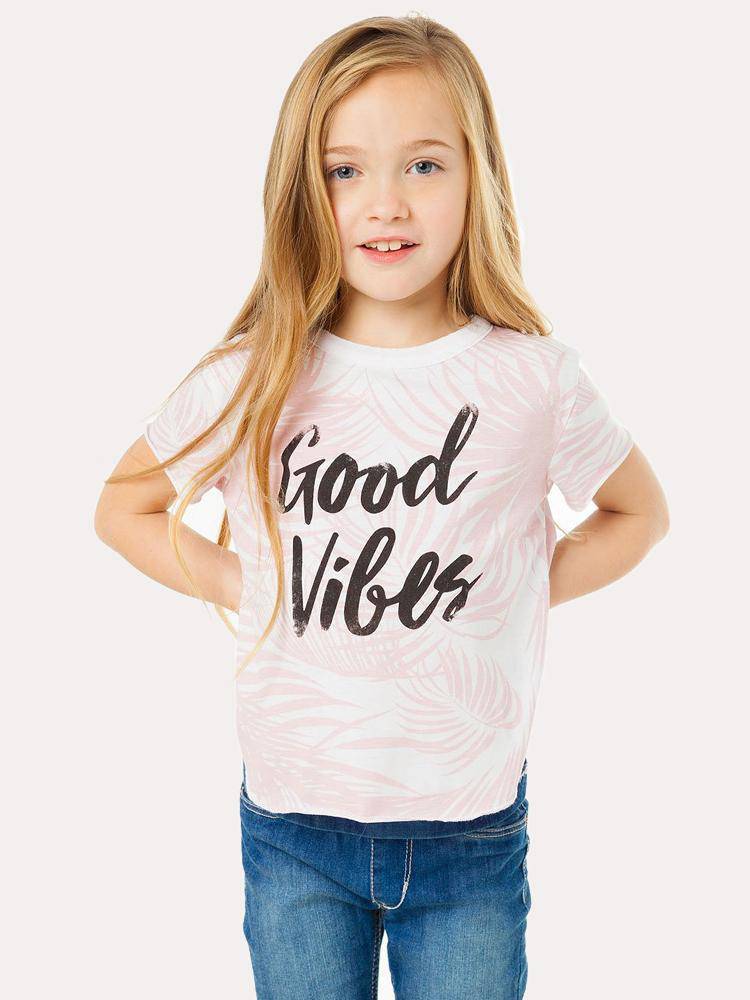 Chaser Girls' Good Vibes Tee - Saint Bernard