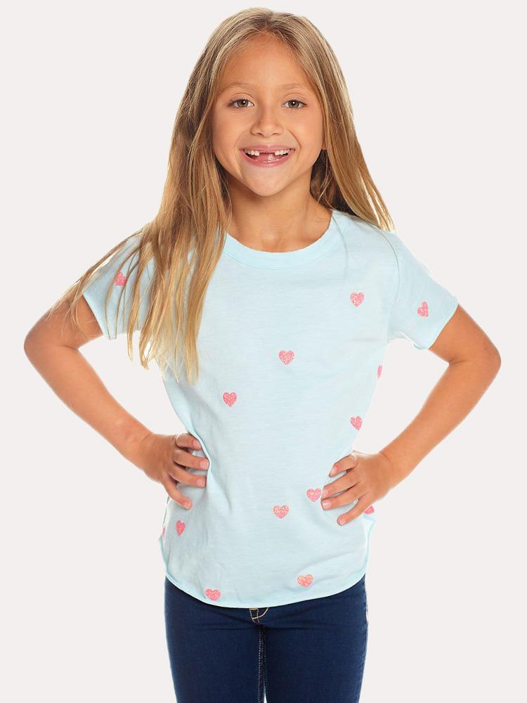 Chaser Girls' Vintage Jersey Short Sleeve Shirtail Crew Neck - Saint Bernard