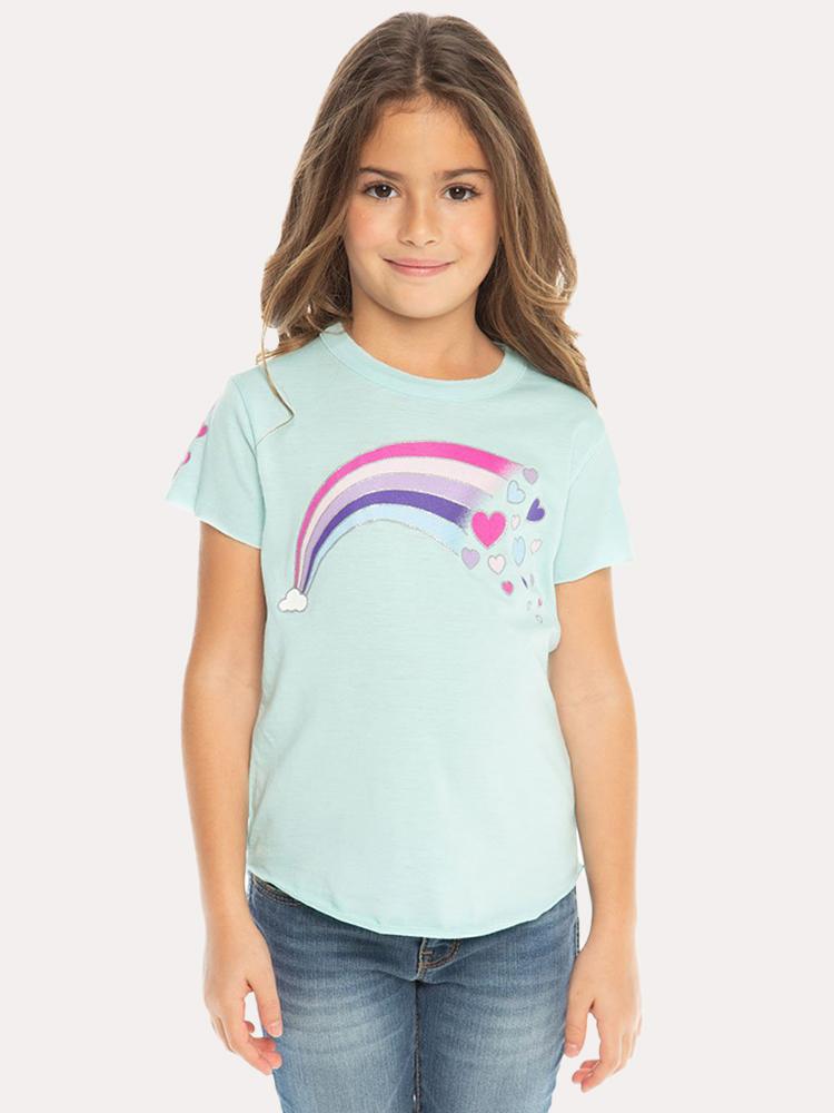Chaser Girls' Girls Vintage Jersey Short Sleeve Shirttail Crew Neck Tee - Saint Bernard