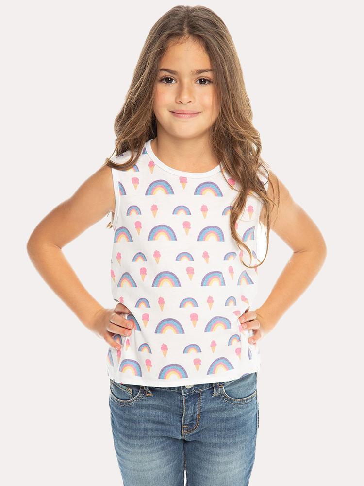 Chaser Girls' Vintage Jersey Flouncy Tank - Saint Bernard