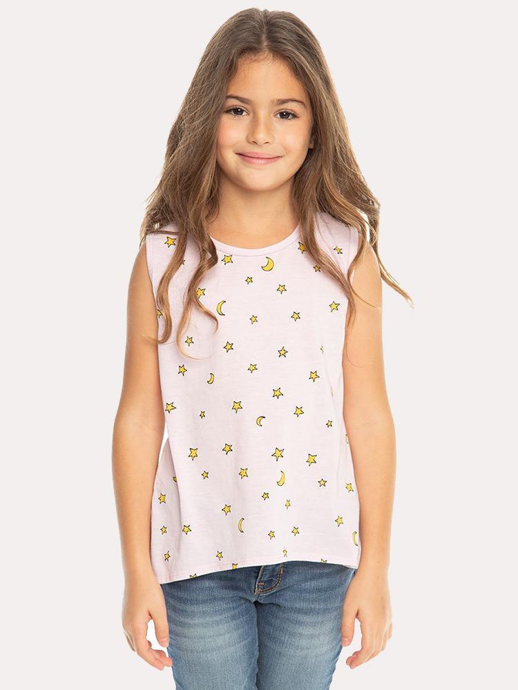 Chaser Girls' Vintage Jersey Flouncy Tank Darling - Saint Bernard