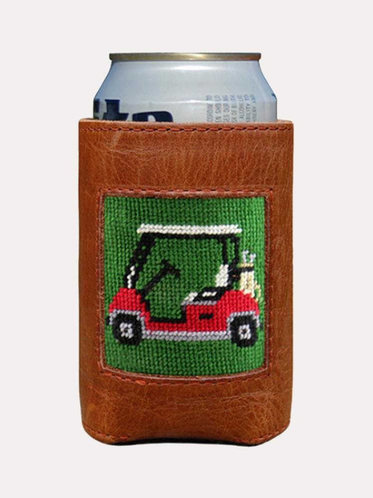 Smathers & Branson Golf Cart Needlepoint Can Cooler - Saint Bernard