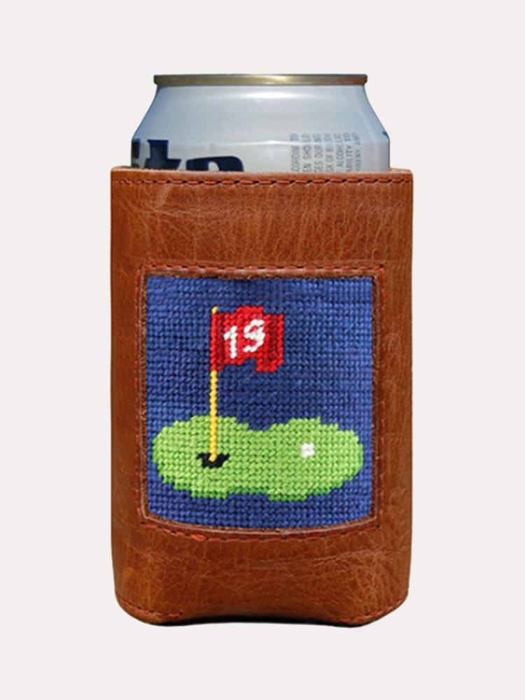 Smathers + Branson 19th Hole Needlepoint Can Cooler - Saint Bernard