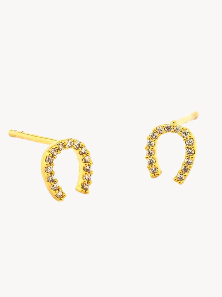 Tai Mini Horseshoe Earrings - Saint Bernard