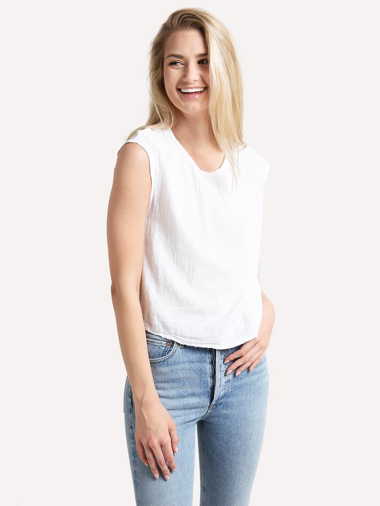 Velvet Daniella Short Sleeve Crew Top - Saint Bernard