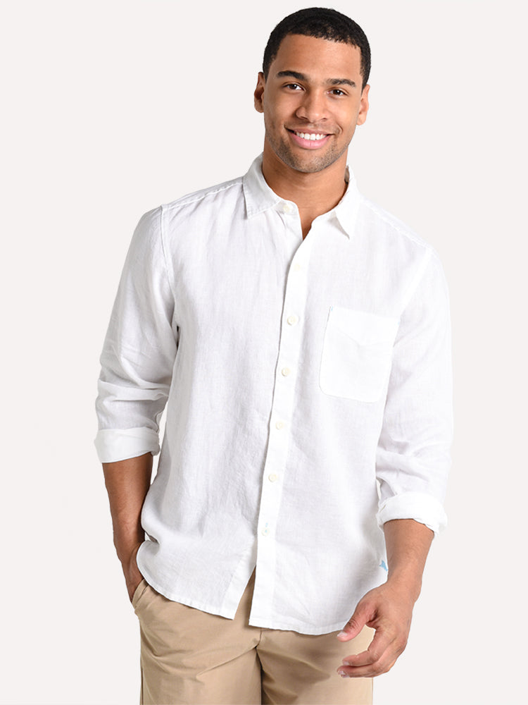 Tommy Bahama Men's Long Sleeve Sea Glass Breezer Linen Shirt Tommy Bahama Men's Long Sleeve Sea Glass Breezer Linen Shirt