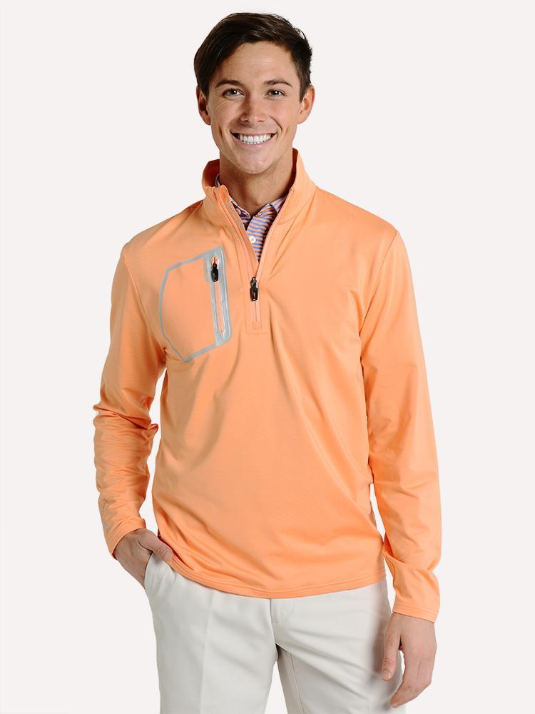 RLX Brushed Back Tech Jersey Long Sleeve Mockneck - Saint Bernard
