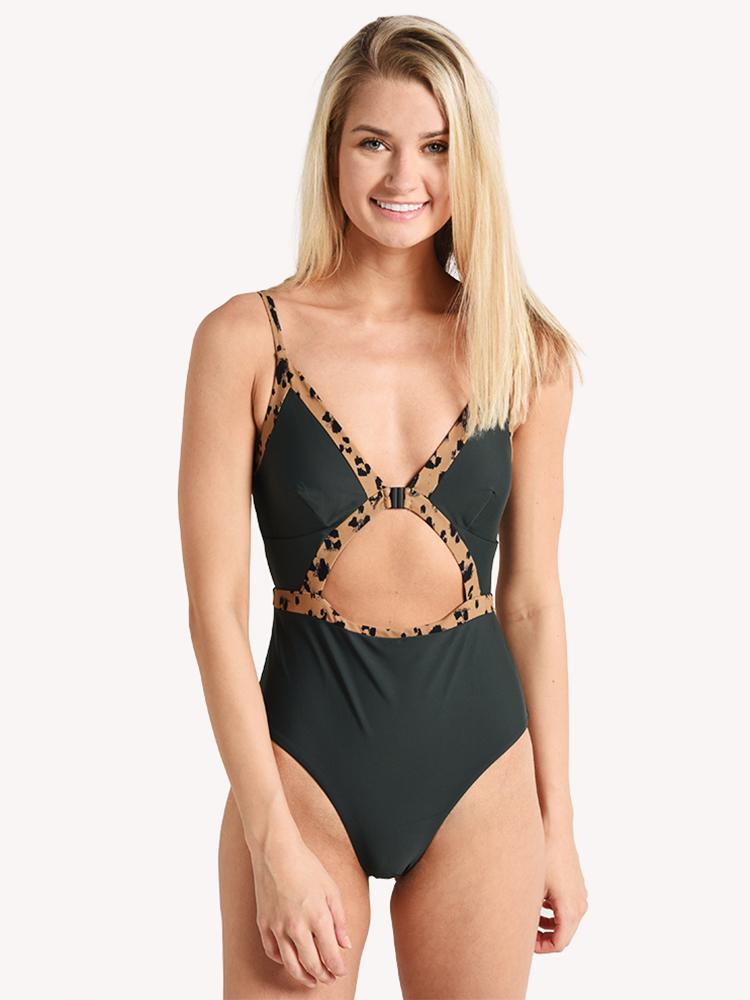 Dolce Vita Keyhole Front Closure One-Piece - Saint Bernard