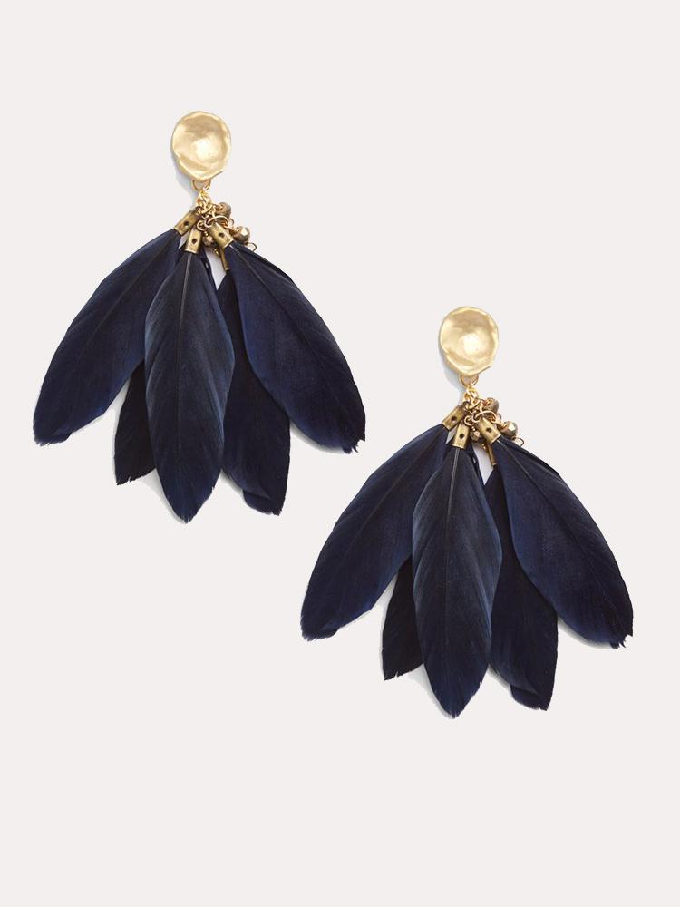 Ever Alice Feather Earrings - Saint Bernard