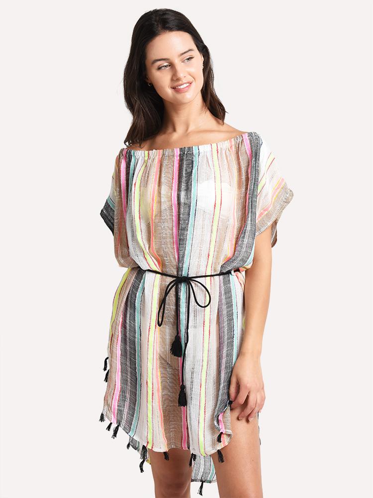 Echo Boardwalk Stripe Seaside Caftan - Saint Bernard