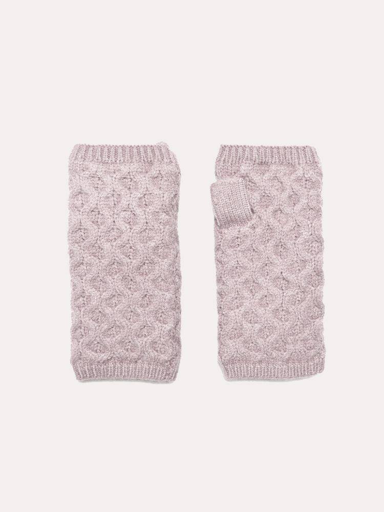 Echo Honeycomb Fingerless Mittens - Saint Bernard