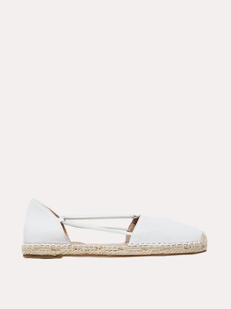 Eileen Fisher Lee Leather Espadrille - Saint Bernard