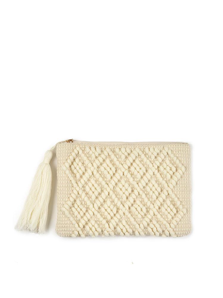 Echo Diamond Motif Clutch - Saint Bernard
