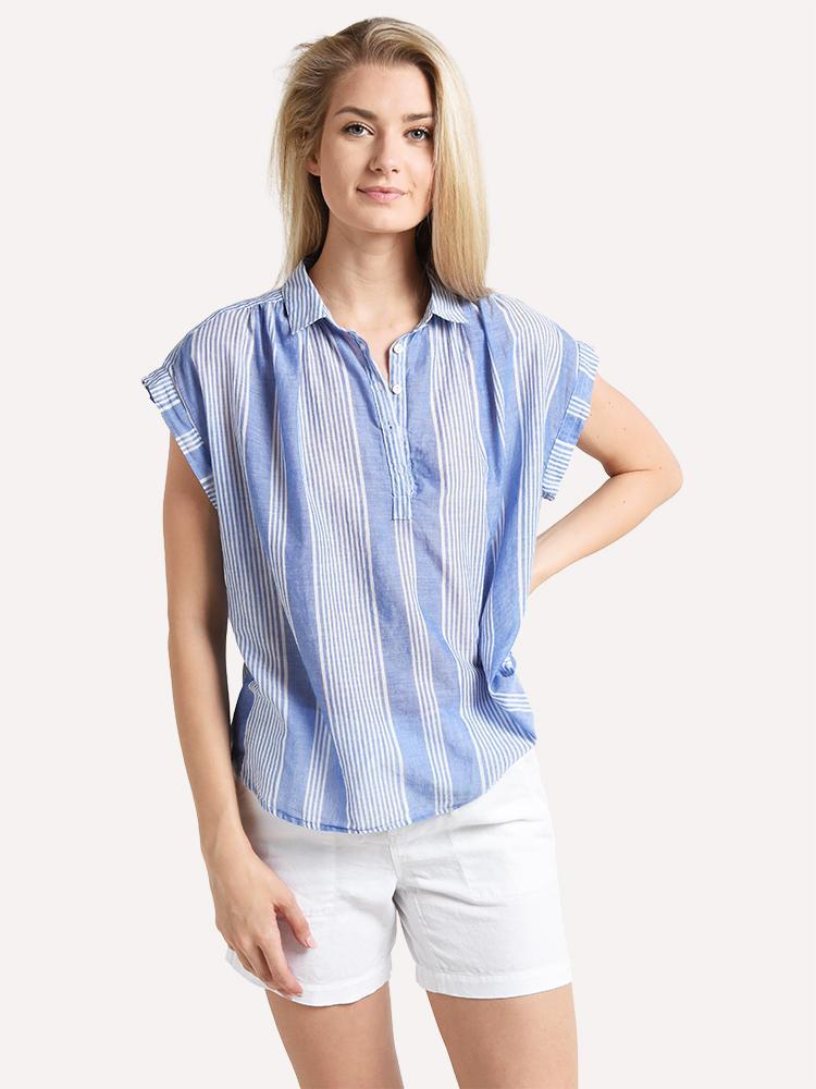 Velvet Eileen Short Sleeve Button Shirt - Saint Bernard