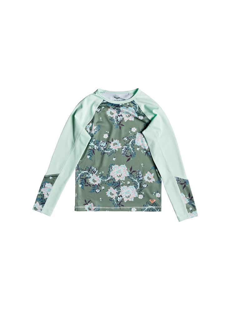 Roxy Girls' Leon Long Sleeve Lycra Rashgaurd - Saint Bernard