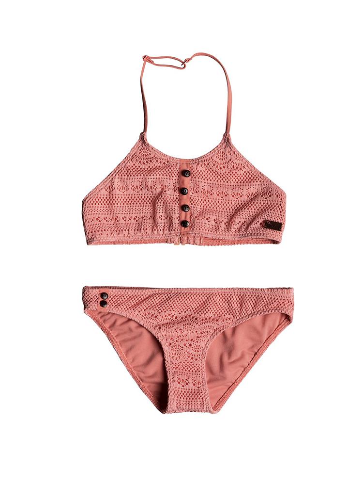 Roxy Girls' Faded Sun Crop Top Set - Saint Bernard