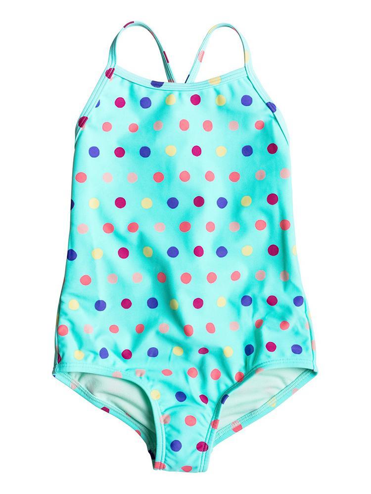 Roxy Little Girls' Rainbow Dots One Piece Swimsuit