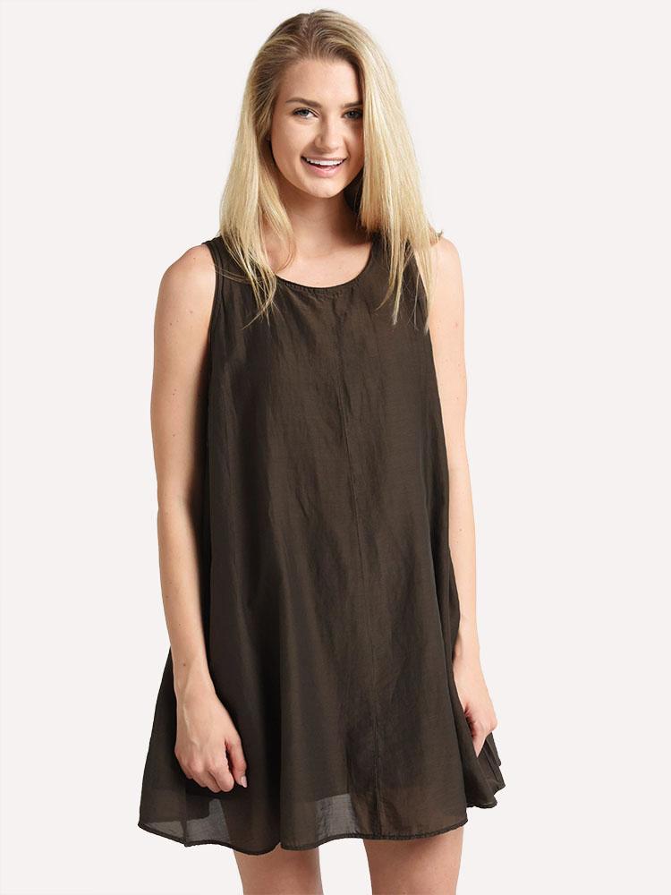Velvet Women's Esther Silk Cotton Voile Tank Dress - Saint Bernard
