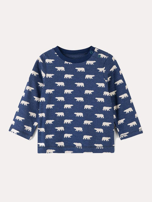 Hatley Polar Bear Silhouette Long Sleeve Baby Tee - Saint Bernard