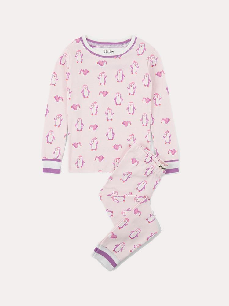 Hatley Precious Penguins Organic Cotton Pajama Set - Saint Bernard