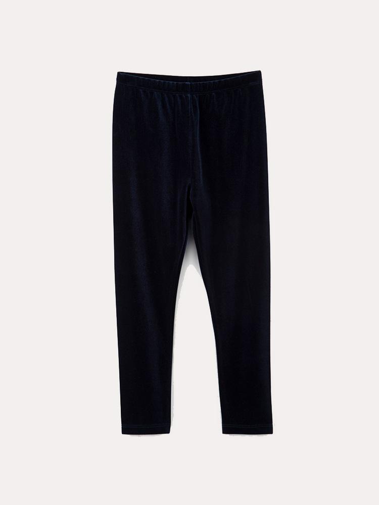 Hatley Navy Velour Leggings - Saint Bernard