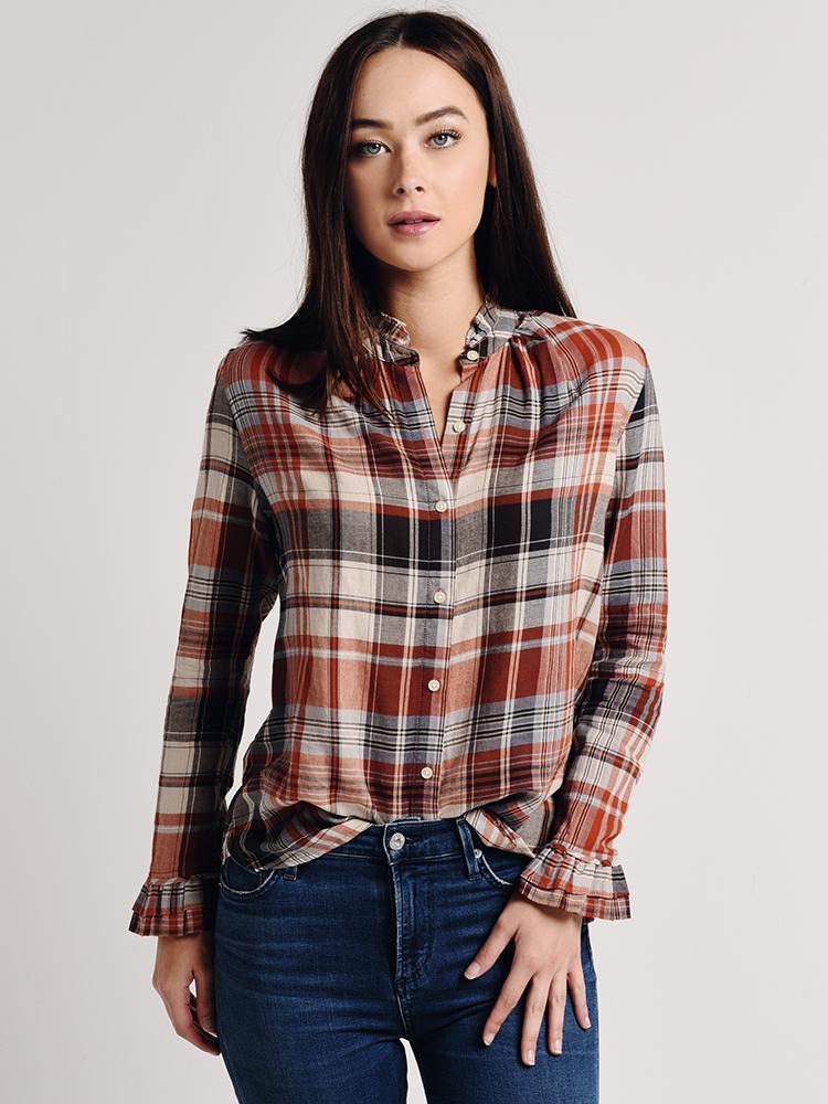 Trovata The Caroline Ruffle Cuff Blouse - Saint Bernard