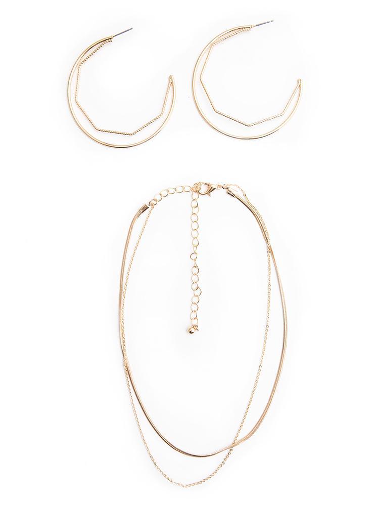 8 Other Reasons Necklace and Hoop Set