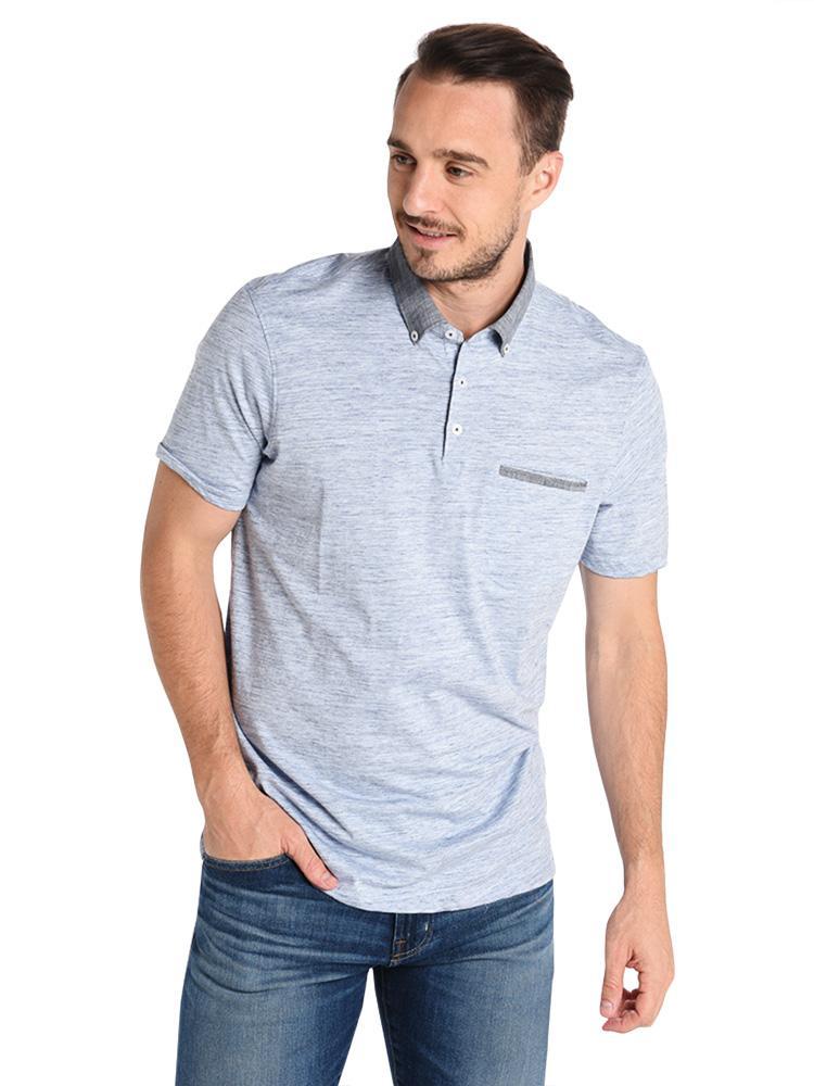 Good Man Brand Heather Soft Jersey Short Sleeve Polo - Saint Bernard