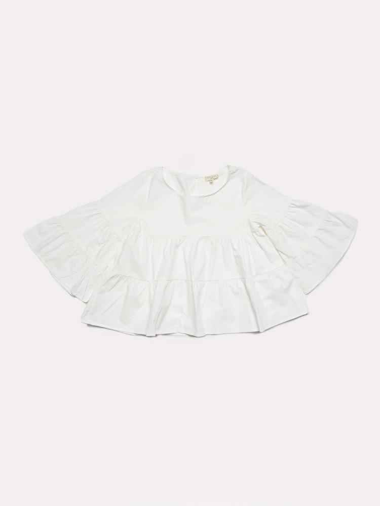 Hayden Bell Sleeve Tier Blouse - Saint Bernard
