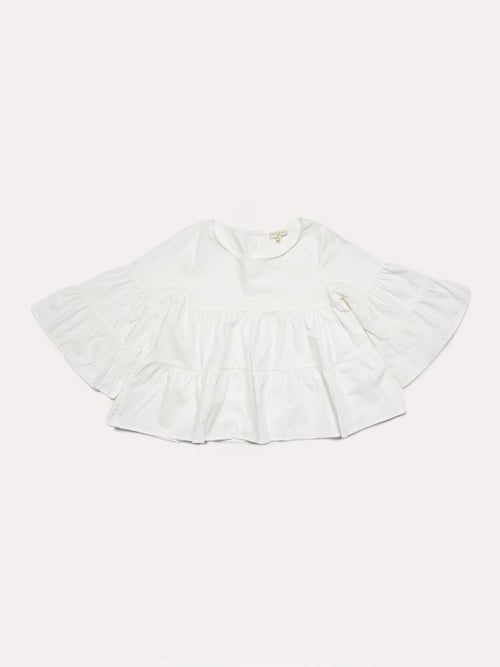 Hayden Bell Sleeve Tier Blouse - Saint Bernard