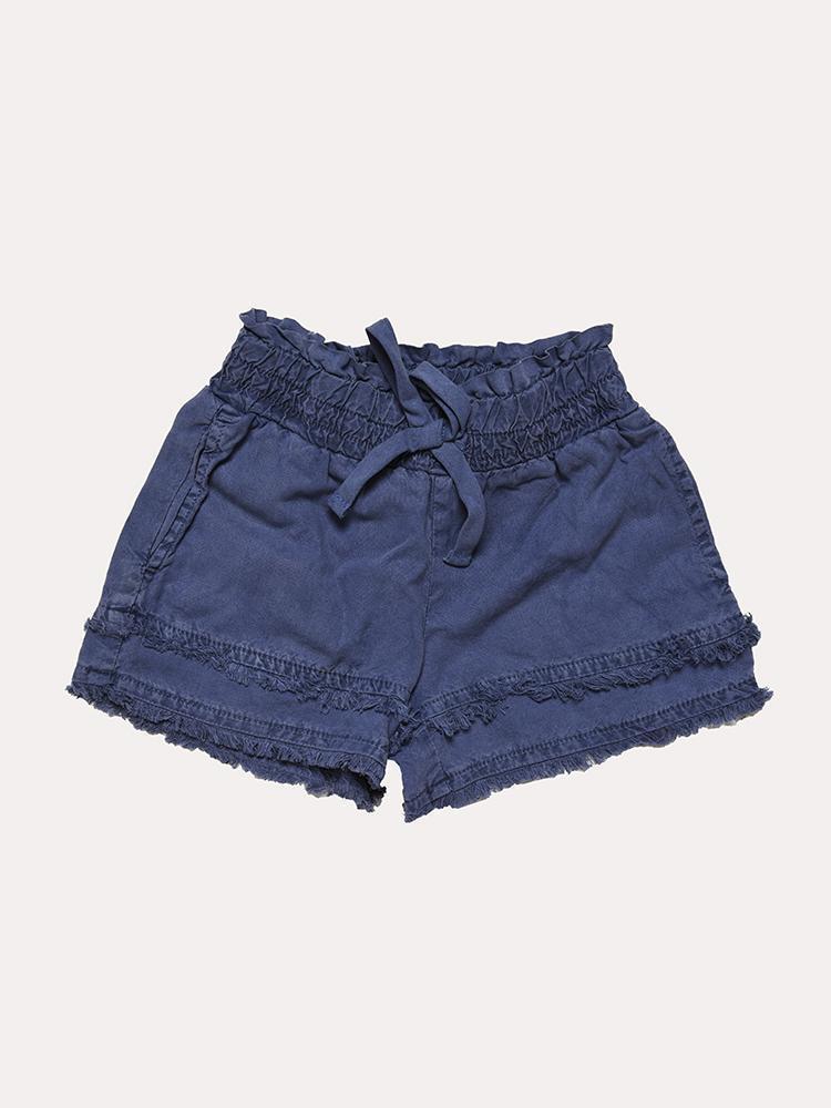 Bella Dahl Girls' Fray Hem Flowy Short - Saint Bernard
