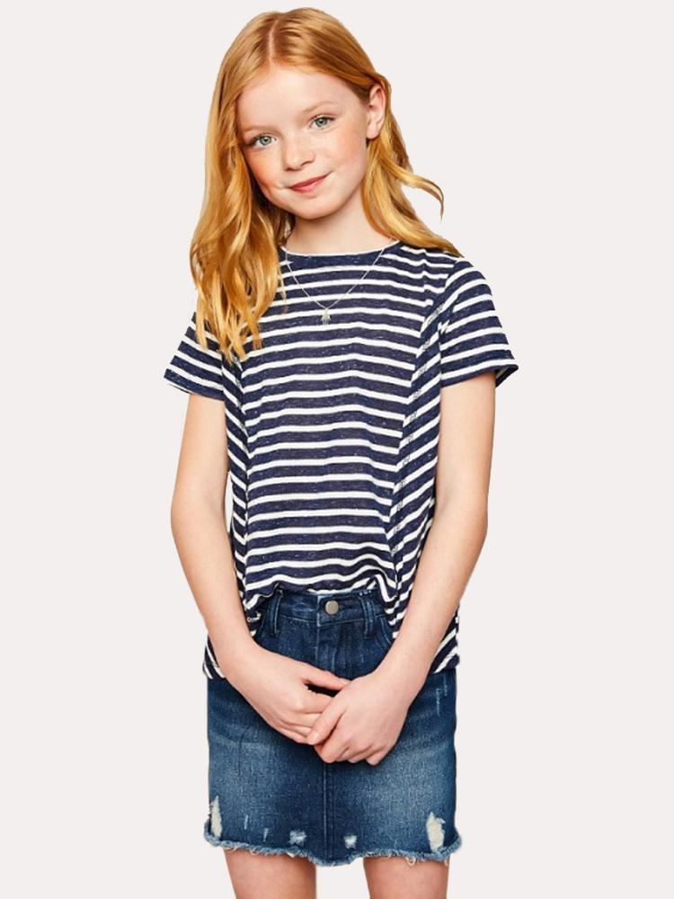 Hayden Stripe Crew Neck T-Shirt - Saint Bernard