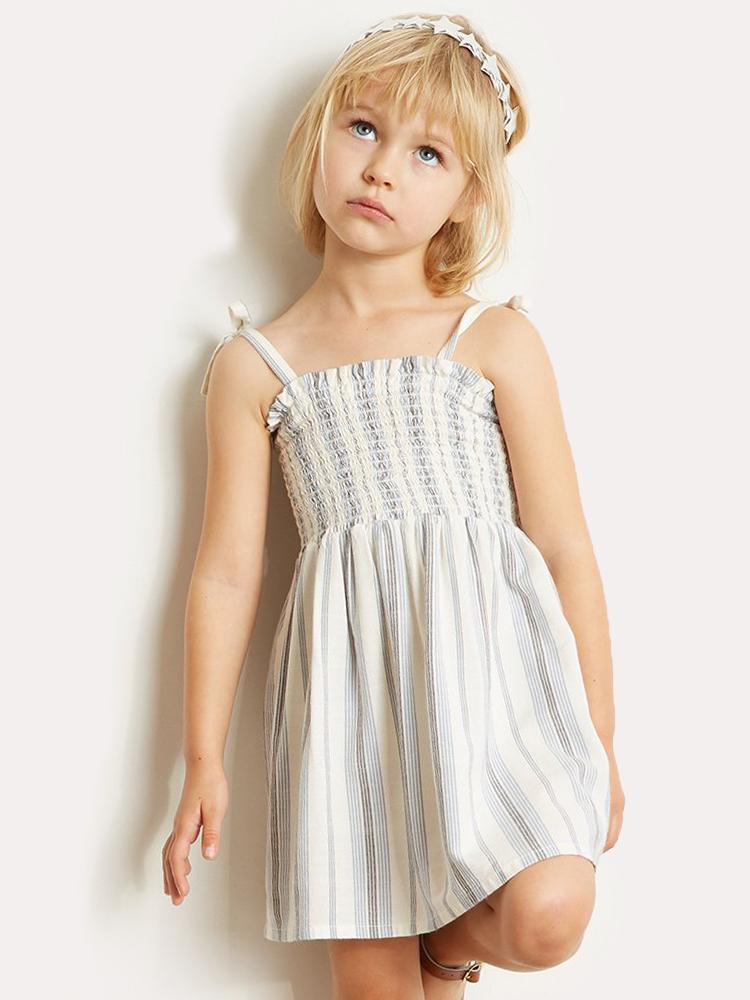 Bella Dahl Girl's Smocked Sundress - Saint Bernard