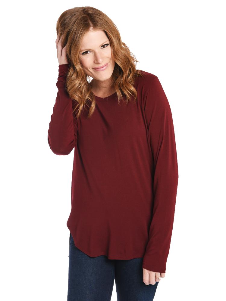 Majestic Oversized Long Sleeve Crew Tee - Saint Bernard