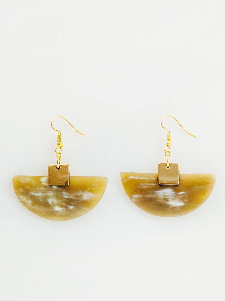 Tribe and Glory Half Moon Accent Earring - Saint Bernard
