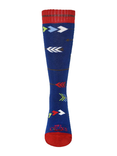 Hot Chillys Youth Flying Arrows Mid Volume Sock - Saint Bernard