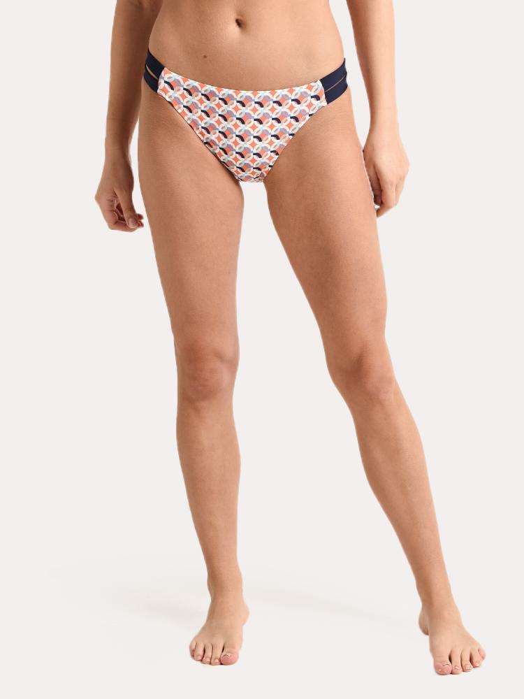 Helen Jon Santa Barbara Double Tab Side Hipster Bikini Bottom - Saint Bernard