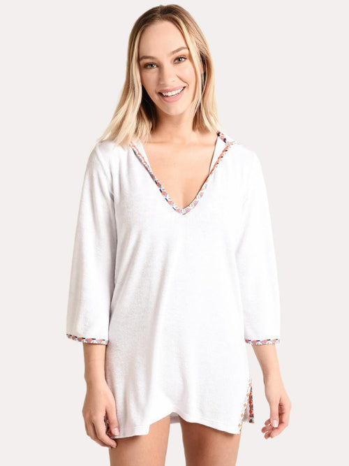 Helen Jon Hooded Terry Santa Barbara Cover-Up - Saint Bernard
