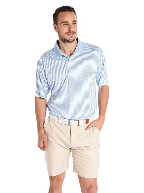 Saint Bernard Stripe Performance Knit Collar Polo - Saint Bernard