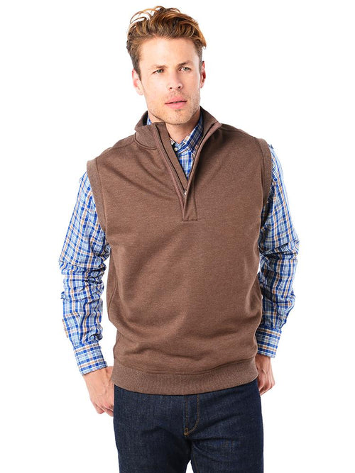 Saint Bernard 1/4  Zip Covered Placket Vest - Saint Bernard
