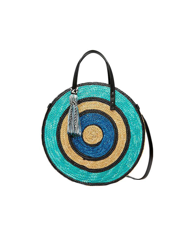 Rebecca Minkoff Straw Circle Tote - Saint Bernard