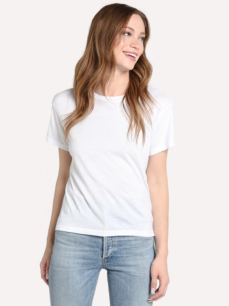 Monrow Women's Motif Studs Vintage Crew Tee - Saint Bernard