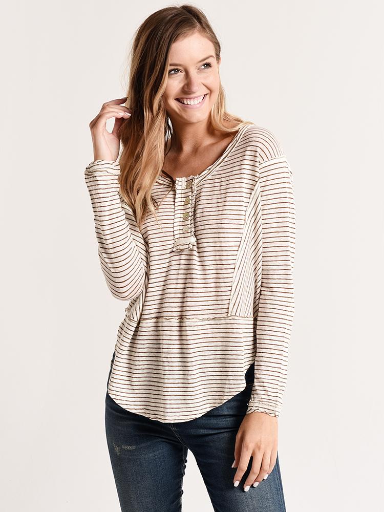 Illa Illa Long Sleeve Stripe Top - Saint Bernard